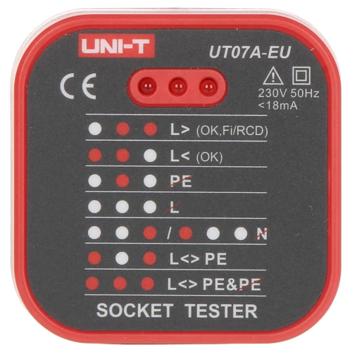Tester per prese di rete UT-07A-EU UNI-T