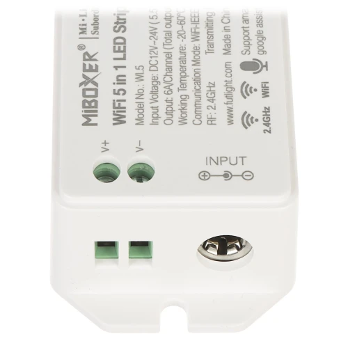 Controller per illuminazione LED LED-RGBW-WC/WIFI Wi-Fi, 2.4 GHz, RGBCCT (RGBWW) 12... 24V DC MiBOXER / Mi-Light