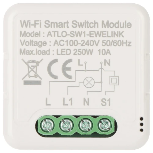 Controller intelligente per illuminazione LED ATLO-SW1-EWELINK Wi-Fi, eWeLink