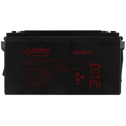 Batteria per alimentatori tampone 65Ah/12V HPB65-12 PULSAR
