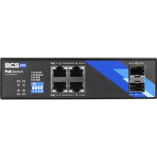 BCS-B-ISP04G-2SFP BCS switch PoE a 4 porte DIN rail