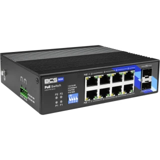 BCS-B-ISP08G-2SFP BCS switch PoE a 8 porte DIN rail