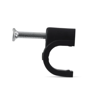 Czarny uchwyt do kabli Conotech flop okrągły -- 5mm