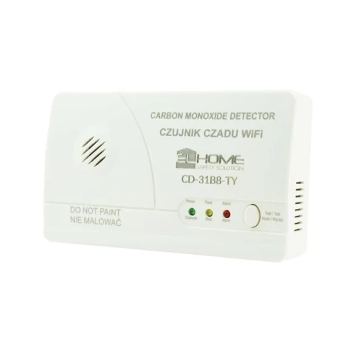 Sensore di monossido di carbonio WiFi "EL HOME" CD-31B8-TY - autonomo, DC 4,5V (3x LR6), test 300 ppm, applicazione Tuya, B81A431