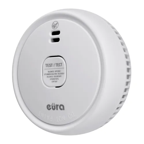 Czujnik dymu EURA SD-08A2 - bateryjny 9V DC, czujnik fotooptyczny, żywotność sensora 10 lat, 5 lat gwarancji