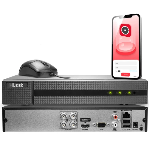 DVR-4CH-5MP Registratore digitale ibrido per monitoraggio HiLook by Hikvision