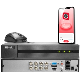 DVR-8CH-5MP Registratore digitale ibrido per monitoraggio HiLook by Hikvision