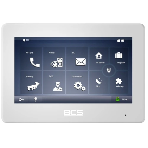 Monitor video a due sistemi BCS-MON7600W-2 con vivavoce