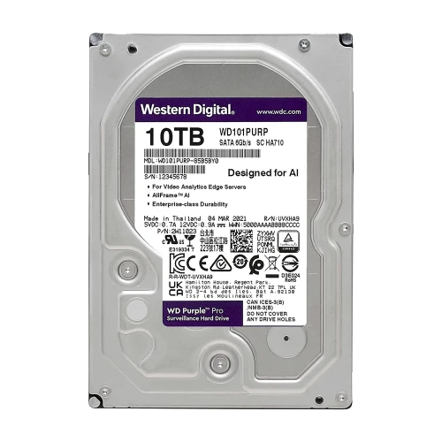 Disco rigido per monitoraggio WD Purple Pro 10TB