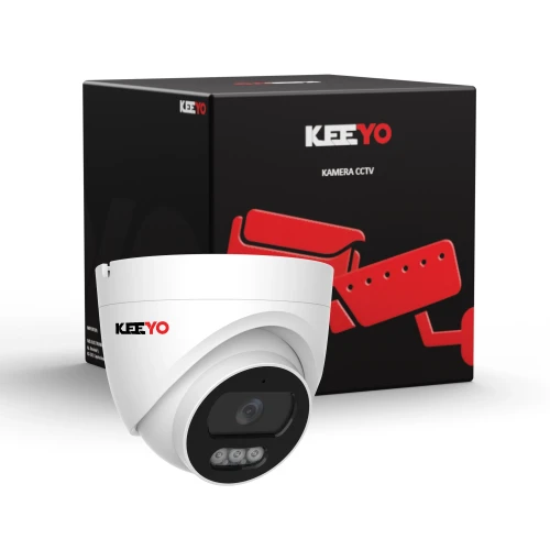 Telecamera dome IP 4Mpx IR 25m KEEYO LV-V-IP4M25DF-B Audio AI