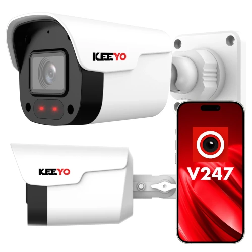 Telecamera tubolare IP 4Mpx IR 25m KEEYO LV-V-IP4M25TF-B Audio AI