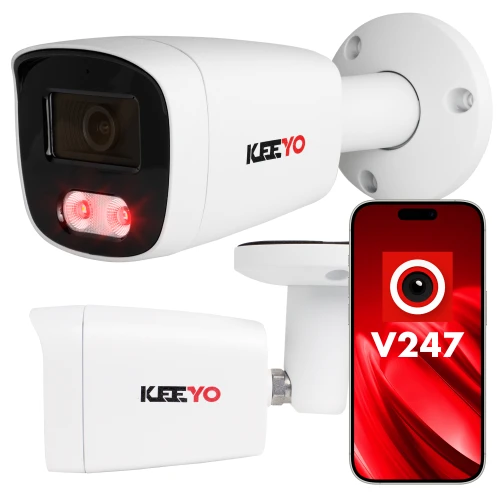 Telecamera tubolare IP KEEYO LV-V-IP8M25TF-B-II 8Mpx IR 25m