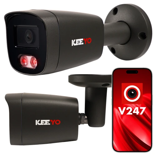 Telecamera tubolare IP KEEYO LV-V-IP8M25TF-G-II 8Mpx IR 25m