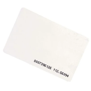 Carta RFID EMC-02 125kHz 0,8mm con numero (8H10D+W24A) bianca laminata