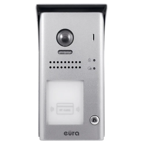 Cassetta esterna modulare del videocitofono EURA VDA-80A5 2EASY monofamiliare, da parete, lettore di chiavi di prossimità
