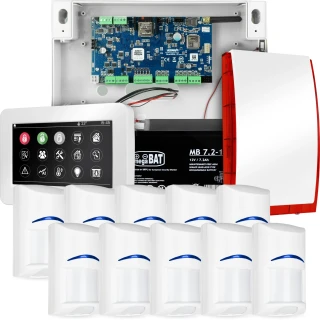 Sistema di allarme NeoGSM-IP, Bianco, 10x sensore, Notifica GSM, Wifi