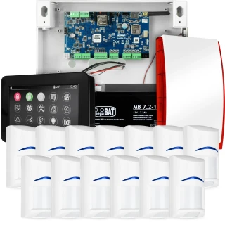 Kit di allarme Ropam NeoGSM-IP con 13 sensori Bosch, manipolatore touch TPR-4BS Wifi GSM