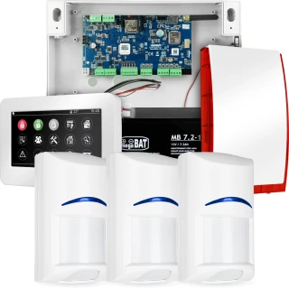 Sistema di allarme NeoGSM-IP, Bianco, 3x sensore, Notifica GSM, Wifi