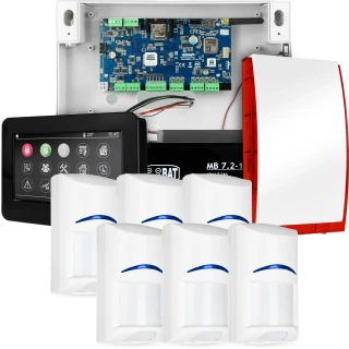 Sistema di allarme completo NeoGSM-IP, 6x sensore BOSCH, TPR-4BS-P, GSM WiFi