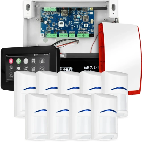 Kit di allarme Ropam NeoGSM-IP con 9 sensori Bosch, manipolatore touch TPR-4BS Wifi GSM