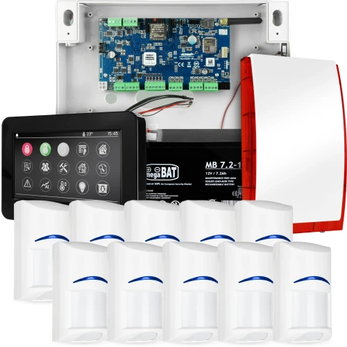 Sistema di allarme completo NEOLTE-IP, 10x sensore BOSCH, TPR-4BS-P, GSM WiFi