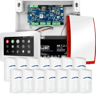 Sistema di allarme completo NEOLTE-IP, 14x sensore BOSCH, TPR-4WS-P, GSM WiFi