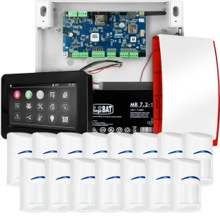 Sistema di allarme completo NEOLTE-IP, 15x sensore BOSCH, TPR-4BS-P, GSM WiFi