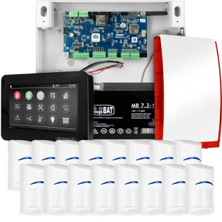 Sistema di allarme completo NEOLTE-IP-SET, 16 sensori BOSCH, tastiera nera, GSM WiFi