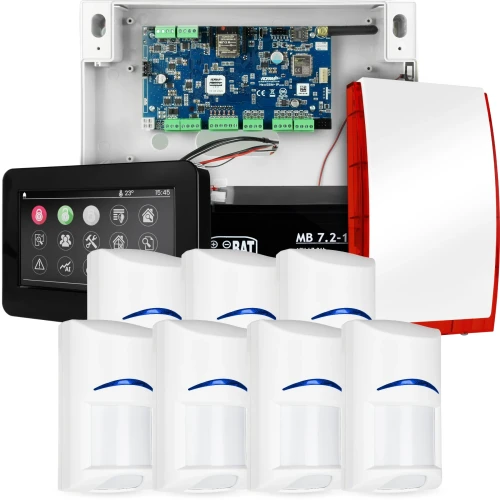 Sistema di allarme completo NEOLTE-IP, 7x sensore BOSCH, TPR-4BS-P, GSM WiFi