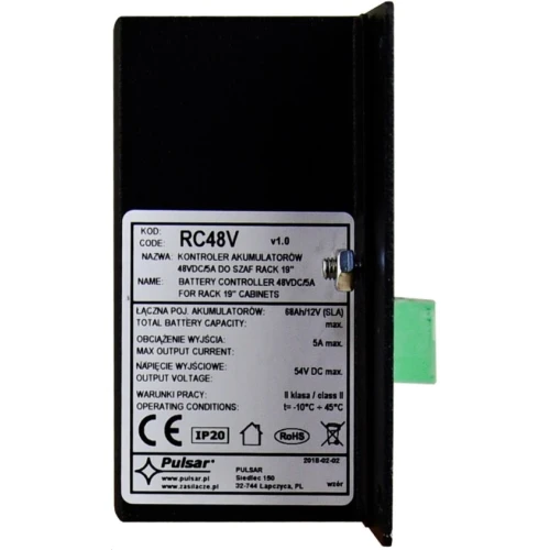 Controller di batterie RC48V 48VDC/5A per armadi RACK 19"