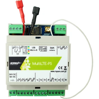 Modulo di comunicazione LTE/GPRS, 17-20V/AC, 20-30V/DC, MultiLTE-RF-PS-D4M Ropam