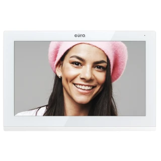 Monitor EURA VDA-09C5 - bianco, touch, LCD 7'', FHD, memoria immagini, SD 128GB, espansione fino a 6 monitor