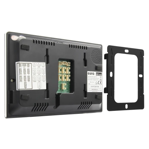 Monitor EURA VDA-09C5 - nero, touch, LCD 7'', FHD, memoria immagini, SD 128GB, espansione fino a 6 monitor