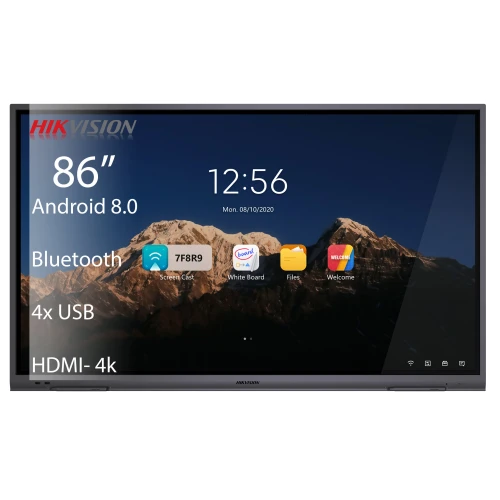 Monitor interattivo Hikvision DS-D5B86RB/A 86" 4K Android