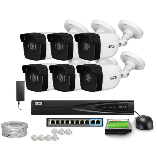 BCS View Kit di monitoraggio 6x telecamera BCS-V-TIP14FWR3 4MPx IR 30m, Funzioni intelligenti