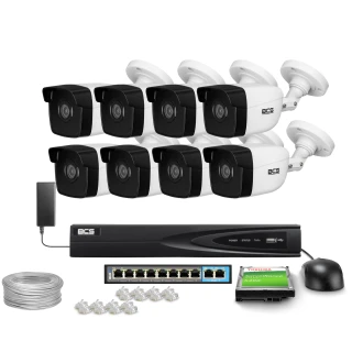 BCS View Kit di monitoraggio 8x telecamera BCS-V-TIP14FWR3 4MPx IR 30m, Funzioni intelligenti