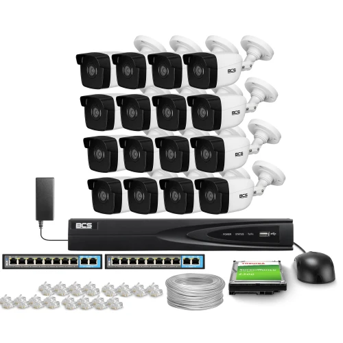 BCS View Kit di monitoraggio 16x telecamera BCS-V-TIP14FWR3 4MPx IR 30m, Funzioni intelligenti