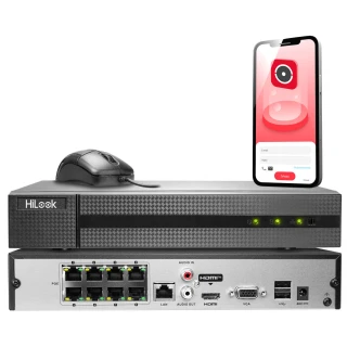 NVR-8CH-4MP/8P Registratore IP a 8 canali con POE HiLook by Hikvision