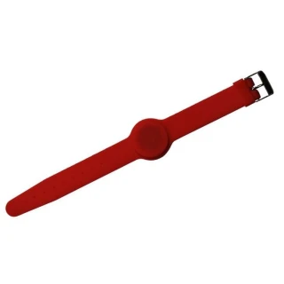 Braccialetto in silicone WB-01RD RFID 125KHZ, rosso, con chiusura