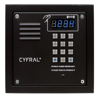 Pannello digitale CYFRAL PC-2000R nero con lettore RFiD