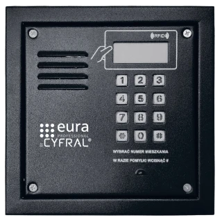 Pannello digitale CYFRAL PC-2000RE nero con lettore RFID e elettronica