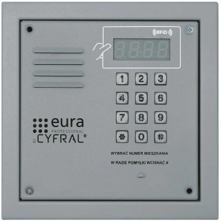 Pannello digitale CYFRAL PC-2000R Argento con lettore RFiD