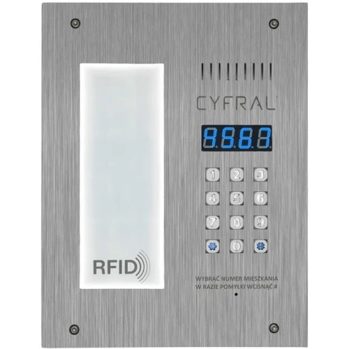 Pannello digitale CYFRAL PC-3000R LM con lista inquilini integrata e lettore RFiD