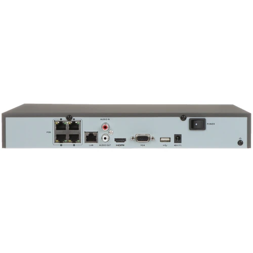 Registratore IP DS-7604NI-K1/4P(C) 4 canali + SWITCH POE a 4 porte Hikvision