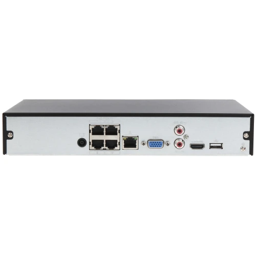 Registratore IP NVR4104HS-P-4KS2/L 4 canali + switch POE a 4 porte DAHUA