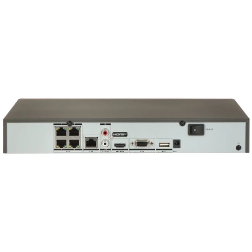 Registratore IP DS-7604NXI-K1/4P 4 canali, 4 PoE ACUSENSE Hikvision