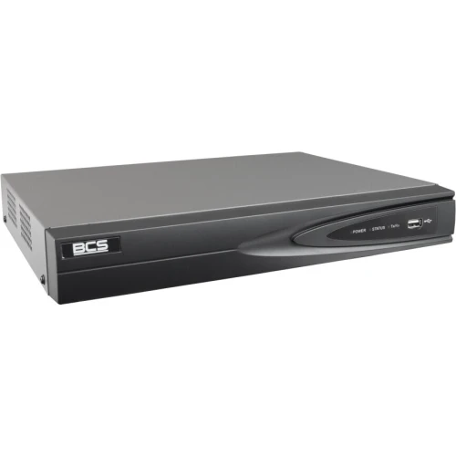 Registratore IP BCS-V-NVR1601-A-4KE(2) a 16 canali, 1 disco, 8 Mpx.