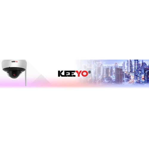 Keeyo Telecamera Dome IP Wireless Wifi 4 MPx IR 30m in rete