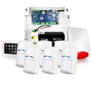 Sistema di allarme NeoGSM-IP, Bianco, 6x sensore, Notifica GSM, Wifi