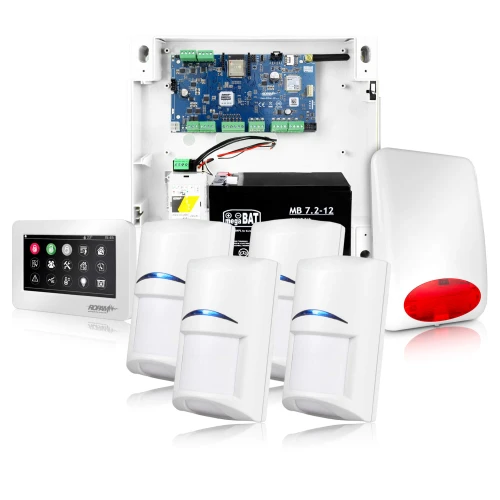 Sistema di allarme NeoGSM-IP, Bianco, 4x sensore, Notifica GSM, Wifi